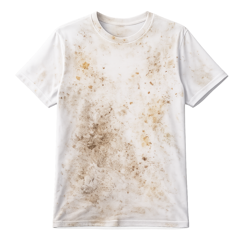 Camiseta suja, antes